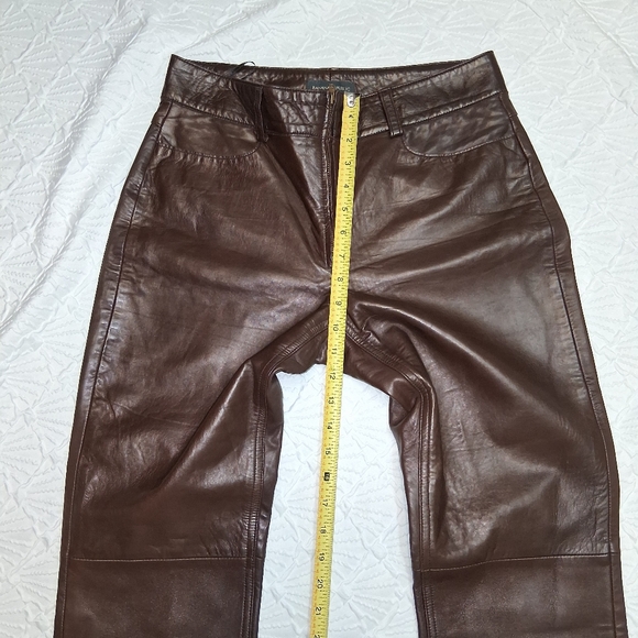 Banana Republic Dark Brown Straight Leg Vegan Leather Pant  Size 6 - Picture 9 of 17